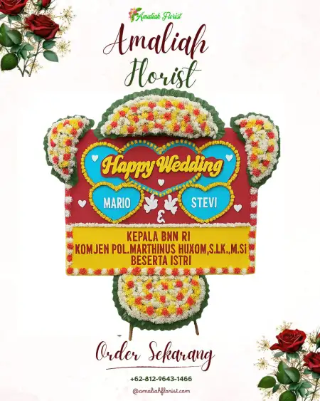 Papan Bunga Pernikahan Medokan Ayu